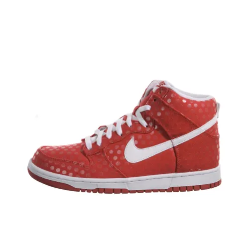 Nike Dunk High Skateboard Shoes Women's High-Top Red