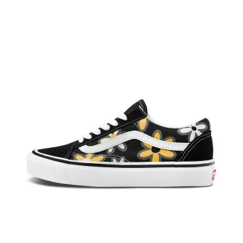 Vans Style 36 Retro Casual Skateboarding Shoes Unisex Black Printing 'Black Yellow White'
