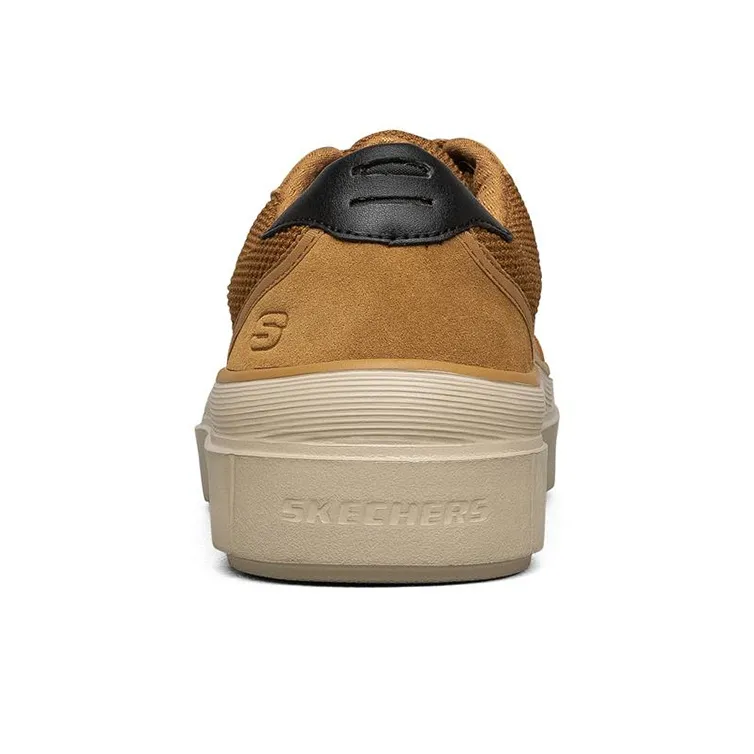 Skechers Skateboard Shoes Men Low-Top Tan-3