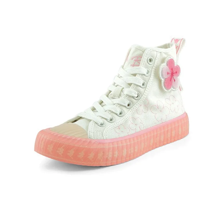 Kappa Coverage Anti Slip And Wear Resistant High Top Skateboard Shoes Women's White-2
