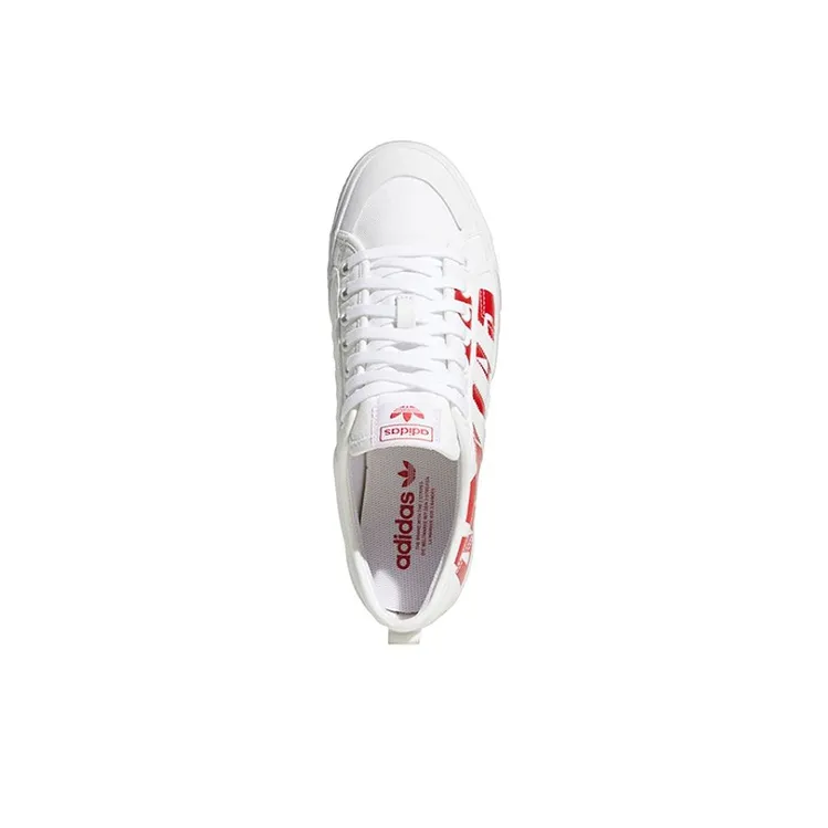Adidas Originals Nizza Trefoil 'White Red' Women's-4