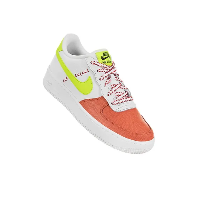 Nike Air Force 1 LV8 SPRB Slip Resistant Cushioning Wear Resistant Low Top Skateboard Shoes GS White Orange Green-2