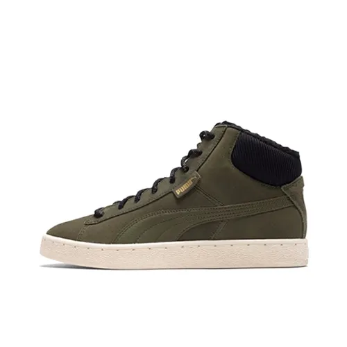 PUMA 1948 Skateboard Shoes Unisex Mid-Top Olive Green/Black