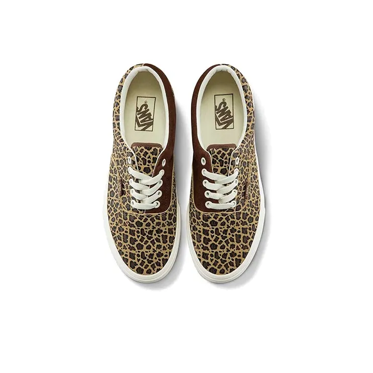 Vans Era Low Top Retro Skate Shoes Unisex Brown Leopard Print-3