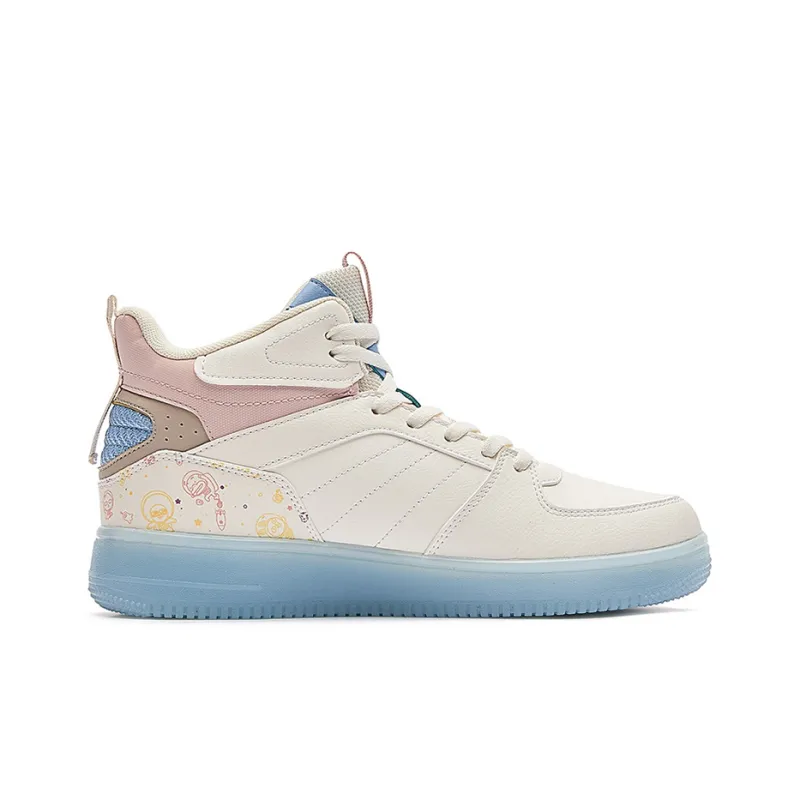 361° Slip Resistant Cushioning High Top Skateboard Shoes Women's White-1