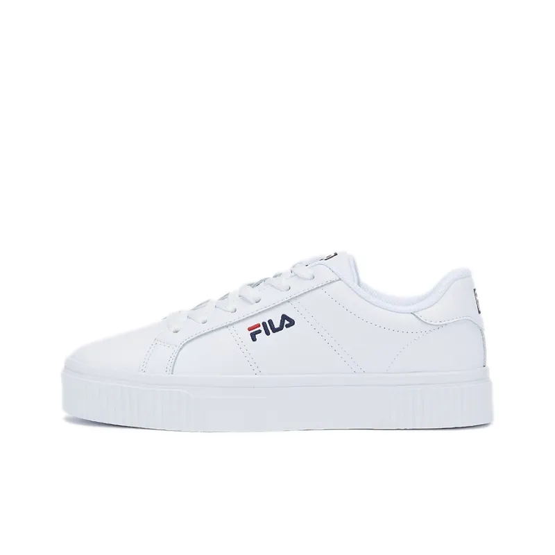 FILA Wear-Resistant Slip-Resistant Cushioning Low-Top Skateboard Shoes Unisex White-0