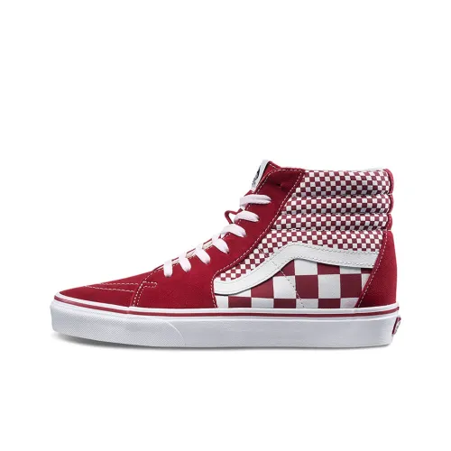 Vans SK8 Hi Red Mix Checker