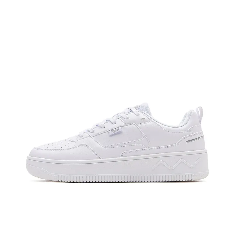 361° Air Force One Anti Slip Wear Resistant Low Top Skateboard Shoes White Gray-0