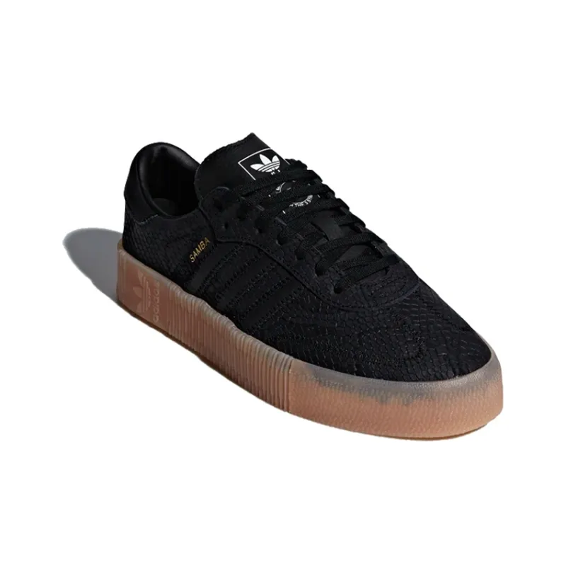Adidas Sambarose Black White Gum Women's-2
