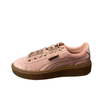 PUMA Suede Platform Pink Skateboarding Shoes Pink Women's