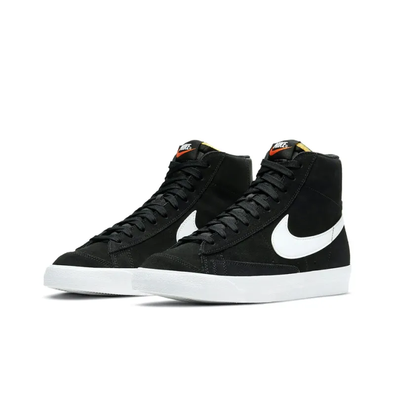 Nike Blazer Mid 77 Suede Black White-2