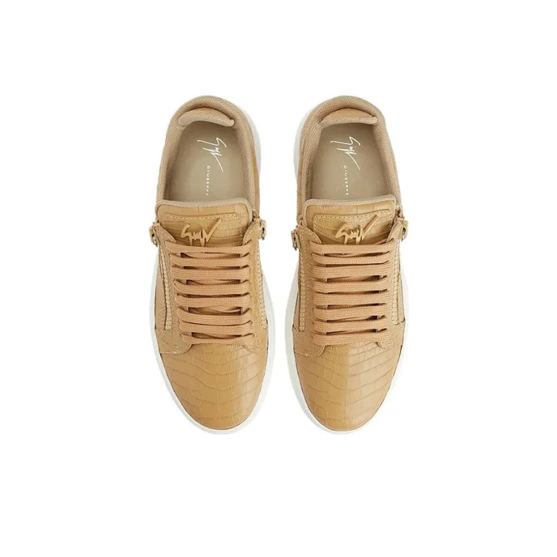 Giuseppe Zanotti Crocodile effect Leather Sneakers-3