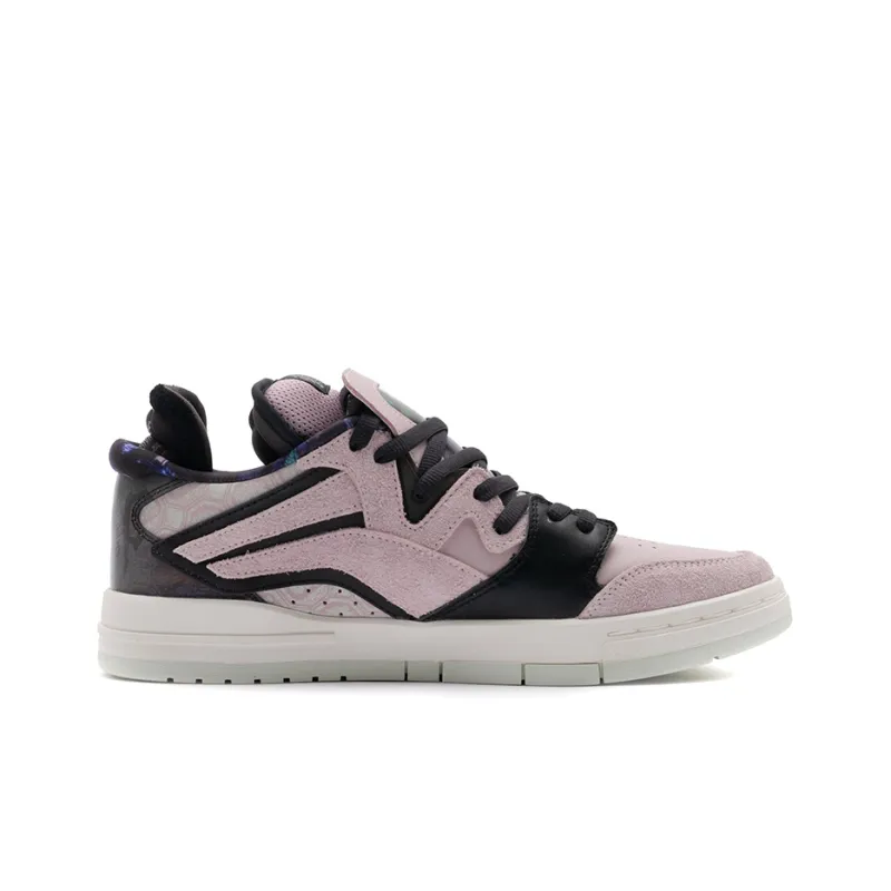 LiNing Wave Pro Mist Empire Durable Breathable Low Top Skateboard Shoes Men's Black Pink-1