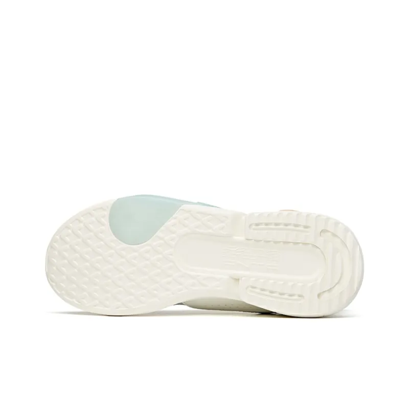 ANTA Skateboard Shoes Women's Low Top Light Mist Gray/Ivory White/Nude Pink-4