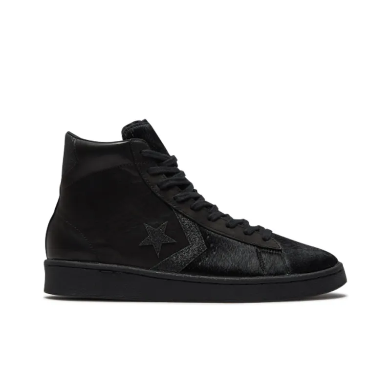 Converse Pro Leather High Black Pony Hair-1