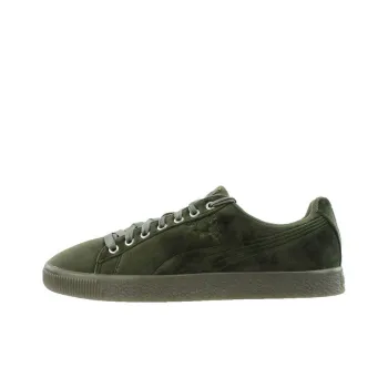 PUMA Clyde Series Skateboard Shoes Men Low-Top Army Green