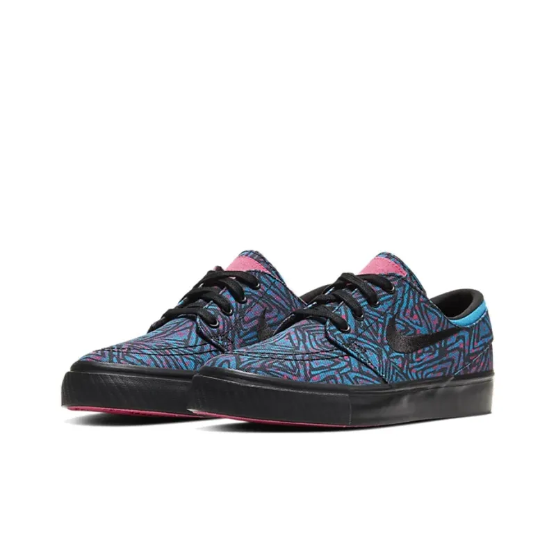 Nike SB Stefan Janoski Canvas Premium Low-Top Skateboard Shoes GS Psychedelic Blue-2
