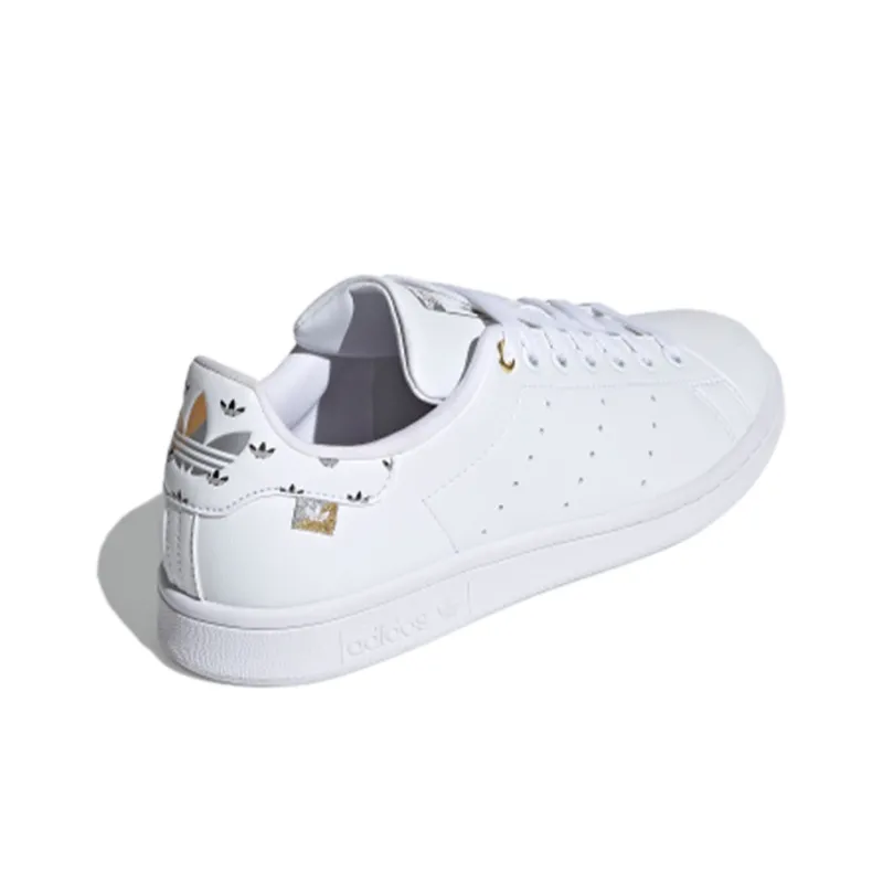 Adidas Stan Smith White Silver Gold Women's-3