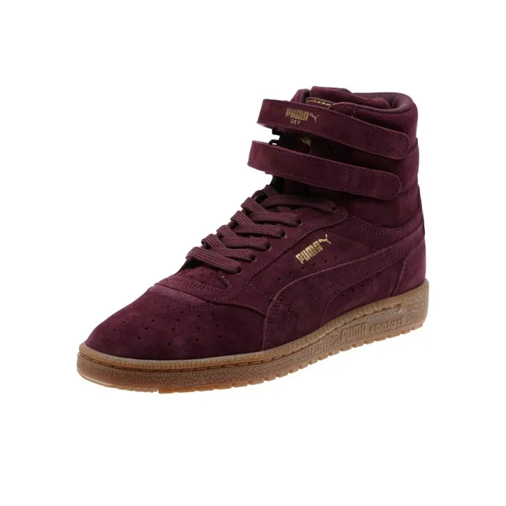 PUMA Sky 2 Skateboard Shoes Women's High-Top Purple-2