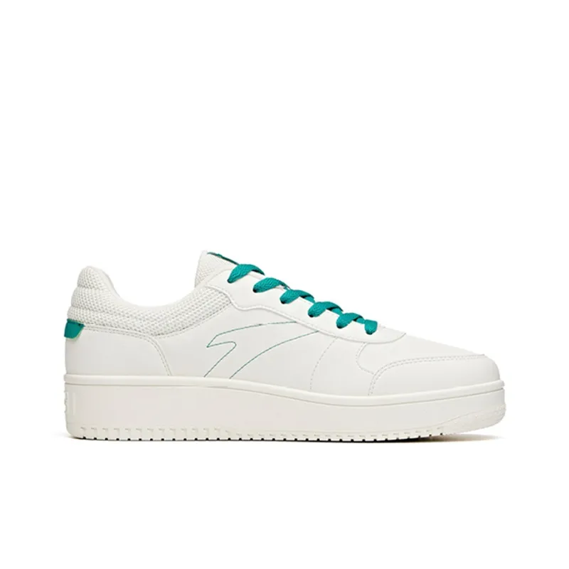 Anta Breathable Low Top Skateboard Shoes Men's White Green-1