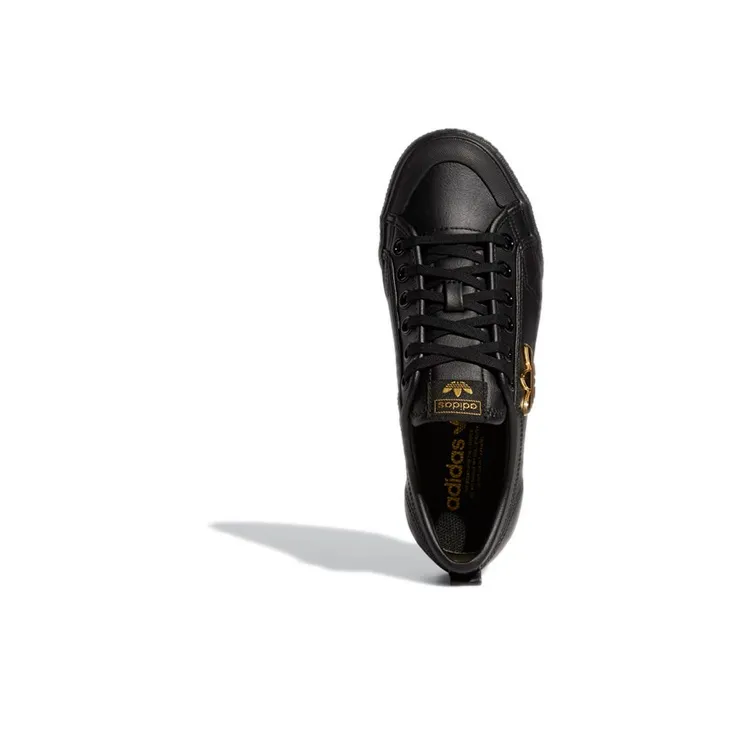Adidas Nizza Trefoil 'Carbon Black Gold' Women's-4