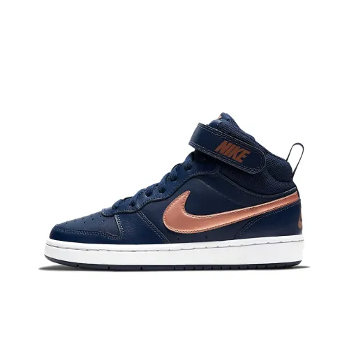 Nike Court Borough Mid 2 GS 'Navy Metallic Red Bronze'