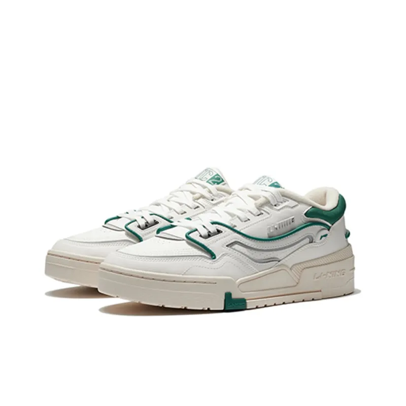 LiNing 001 BTC Low Top Skateboard Shoes Women's White Green-2