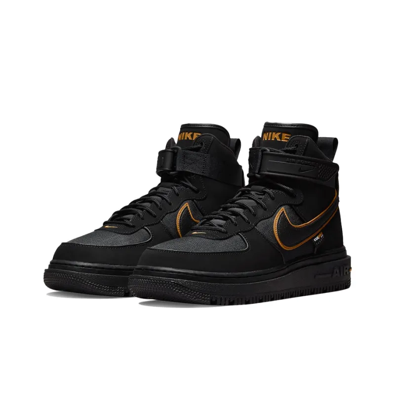 Nike Air Force 1 Boot Cordura Black Gold-2