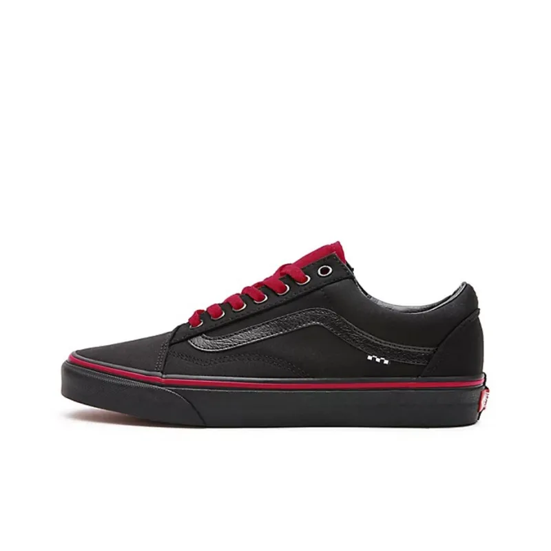 Vans Customs Old Skool Skate 'Black Red'-0