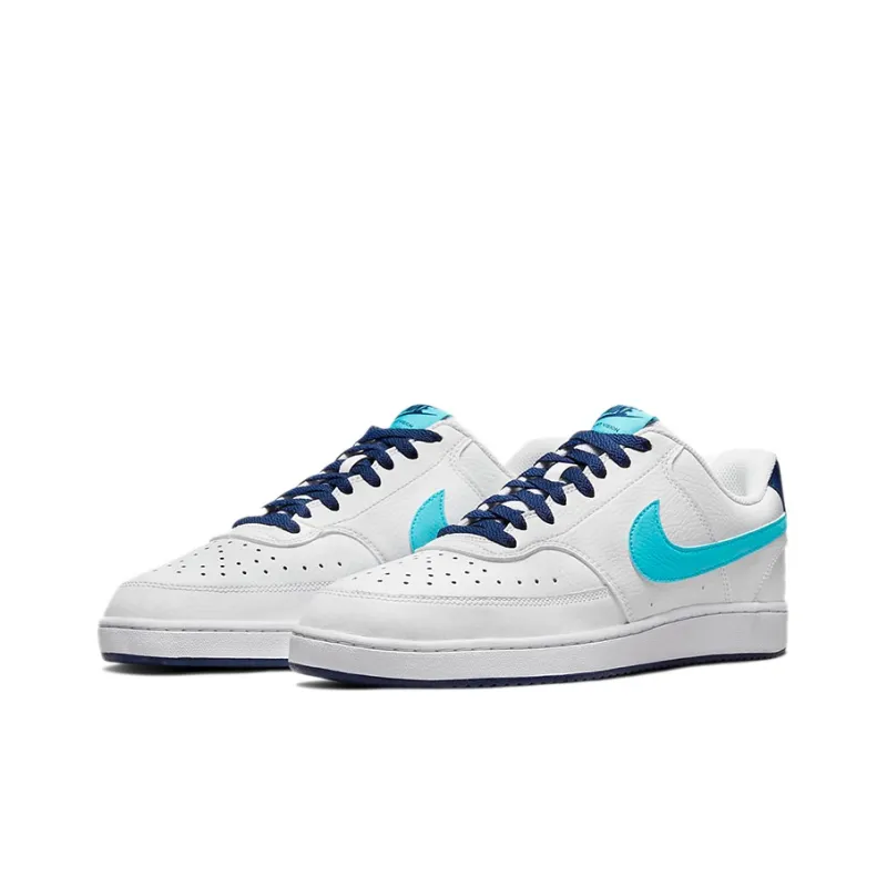 Nike Court Vision Low White Blue Void Turquoise-2