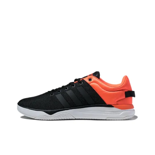 Adidas Cloudfoam Swish Skateboard Shoes Men Low-Top Black/Red Fluorescent