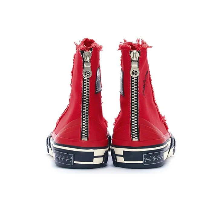 G.O.P. x VESSEL Highs For Yohji Yamamoto Collaboration High Top Skateboard Shoes Unisex Red-5