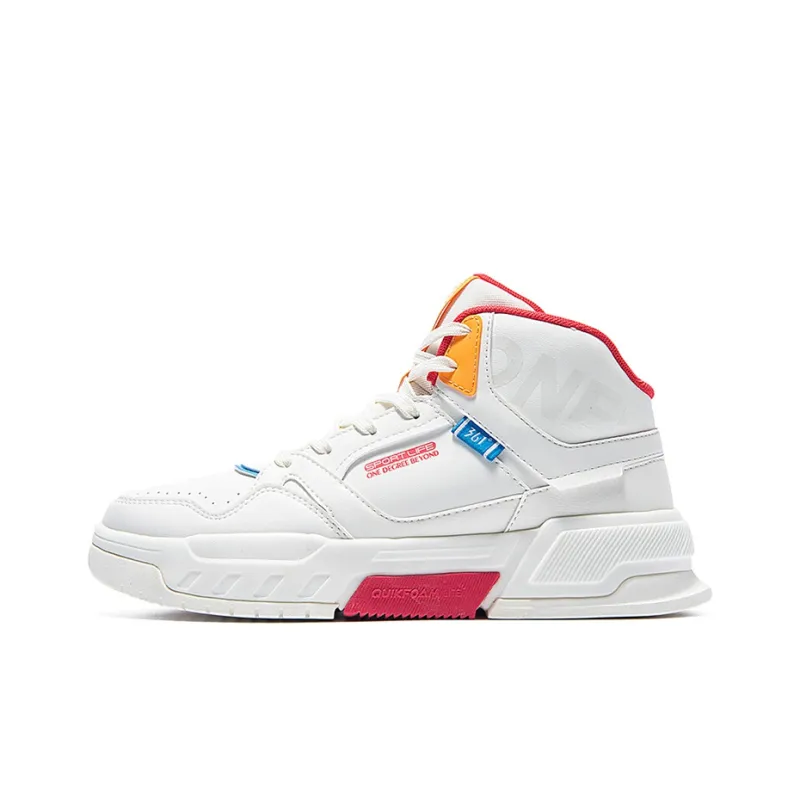 361° QU!KFOAM Skateboard Shoes Women's Mid Top White/Pink-0