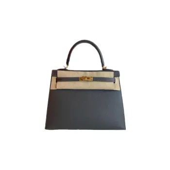 HERMES Kelly Epsom Leather Kelly Bag Handbags Women's 88 88Graphite Graphite Gray