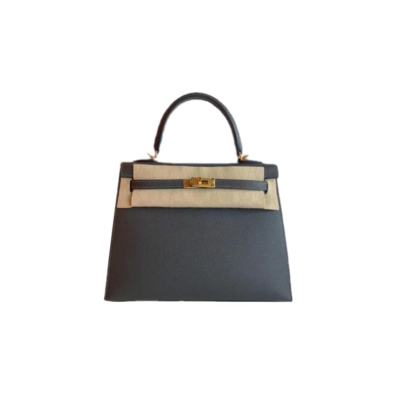 HERMES Kelly Epsom Leather Kelly Bag Handbags Women's 88 88Graphite Graphite Gray-0