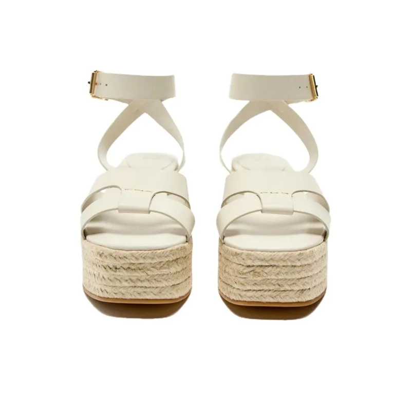 ZARA Strap Sandals Women's Light Beige Yellow-3