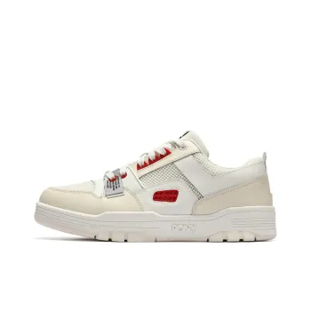 PONY REVERSE Collection Low Top Skateboard Shoes Unisex Ecru