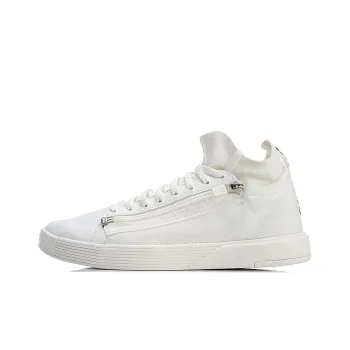 LiNing Chillout Zip Lightweight Mid Top Skateboard Shoes Women's Ivory