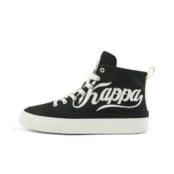 Kappa Coverage Anti Slip And Wear Resistant Mid Top Skateboard Shoes Unisex Black