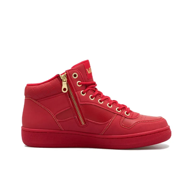 Vans Skateboard Shoes Unisex High Top Red Gold-1