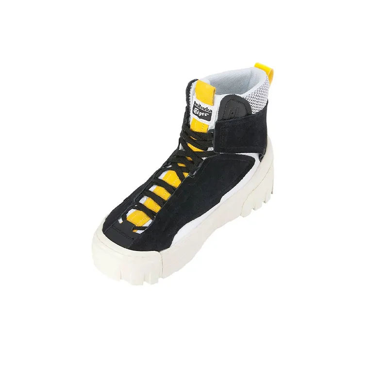 Onitsuka Tiger Chunky Runner Mt Coverage Warm High Top Skateboard Shoes Unisex Black Yellow-3
