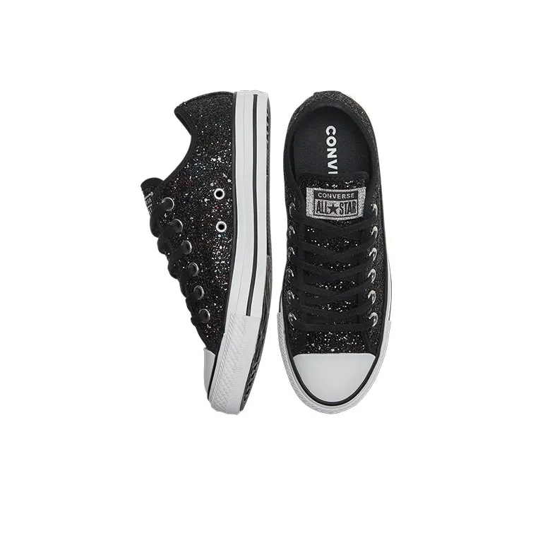 Converse Women's Chuck Taylor All Star Low 'Glitter Shine Black' Women's-3