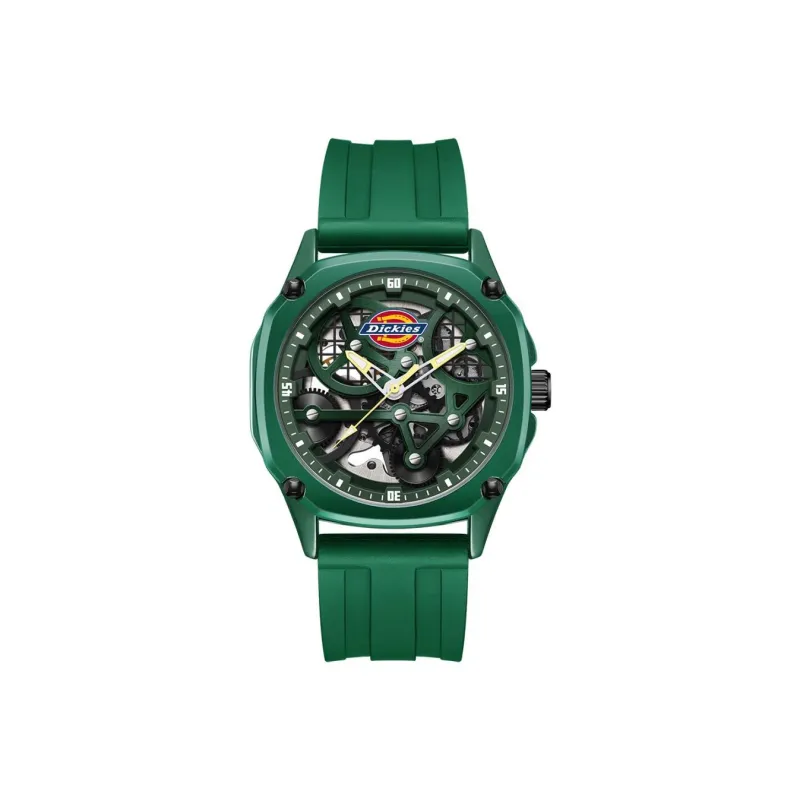 Dickies Creator Collection Emperor Cool Fit Wrist Watch Mechanical Movement Silicone Strap Cut Out Dial Men's Watches-1