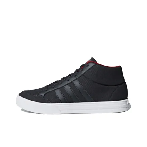 Adidas Neo Vs Set Skateboard Shoes Men Mid-Top Carbon Black