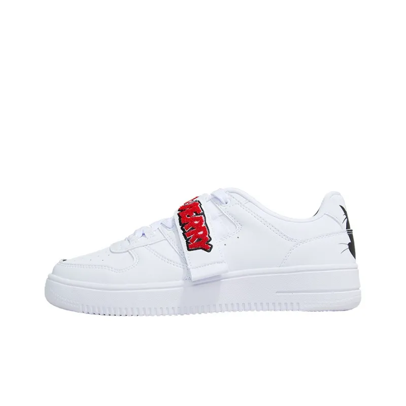 MAOHELAOSHU x XTEP Durable Breathable Low Top Skateboard Shoes Men's White Black-0