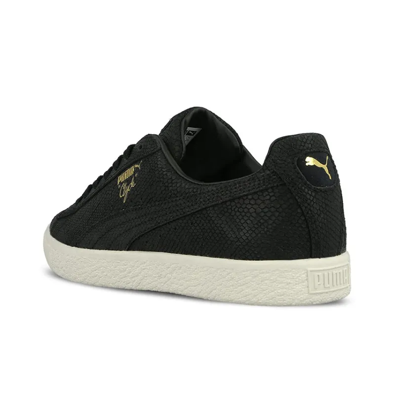 PUMA Clyde Series Euphoria Balance Lightweight Low-Top Skateboard Shoes Women's Black White-2