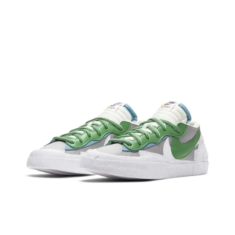 Nike Blazer Low Sacai Medium Grey Classic Green-2