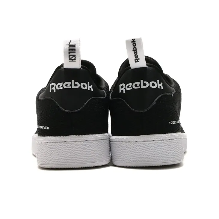 PUBLISH x Reebok Club C Ultk Anti Slip Wear Resistant Low Top Skateboard Shoes Men's Black White-4