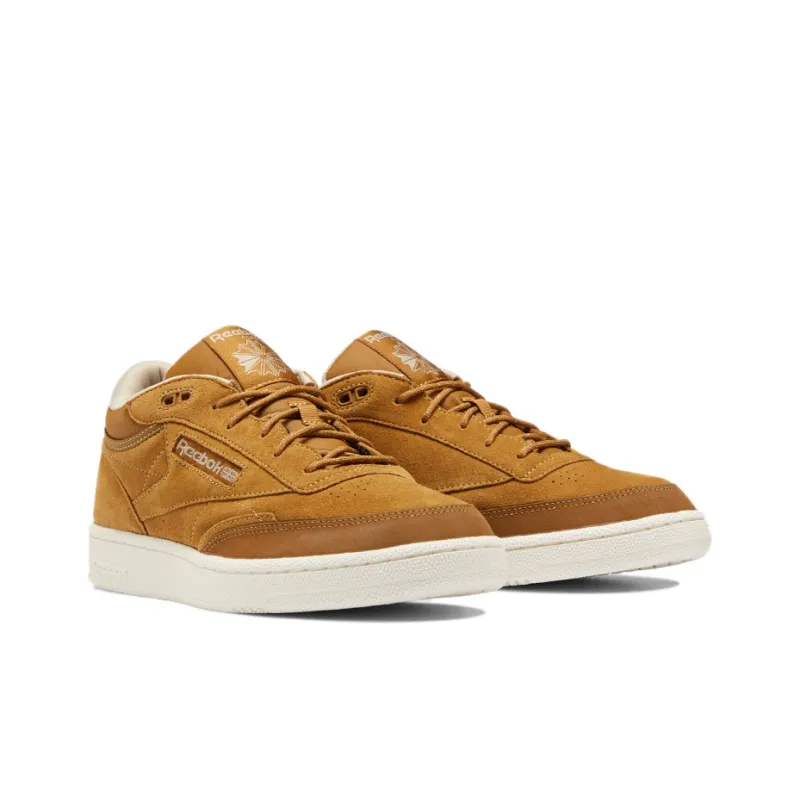 Reebok Club C Mid Ii Minimalistic Cozy Retro Casual Skate Shoes Unisex Yellow-2