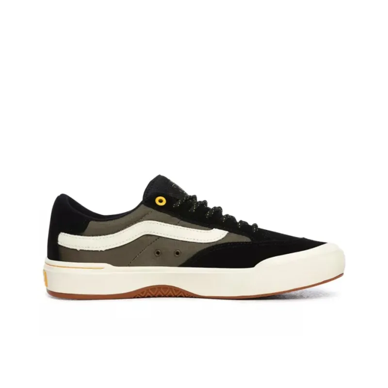 Vans Berle Pro Low-Top Skateboard Shoes Unisex Black Milk White-1